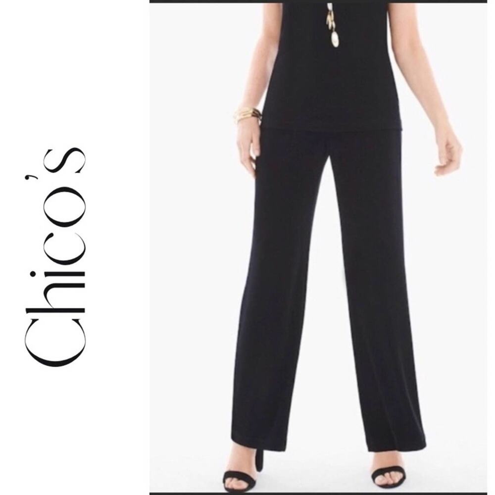 Chico's Travelers Signature Stretch Pants in Black Size 2